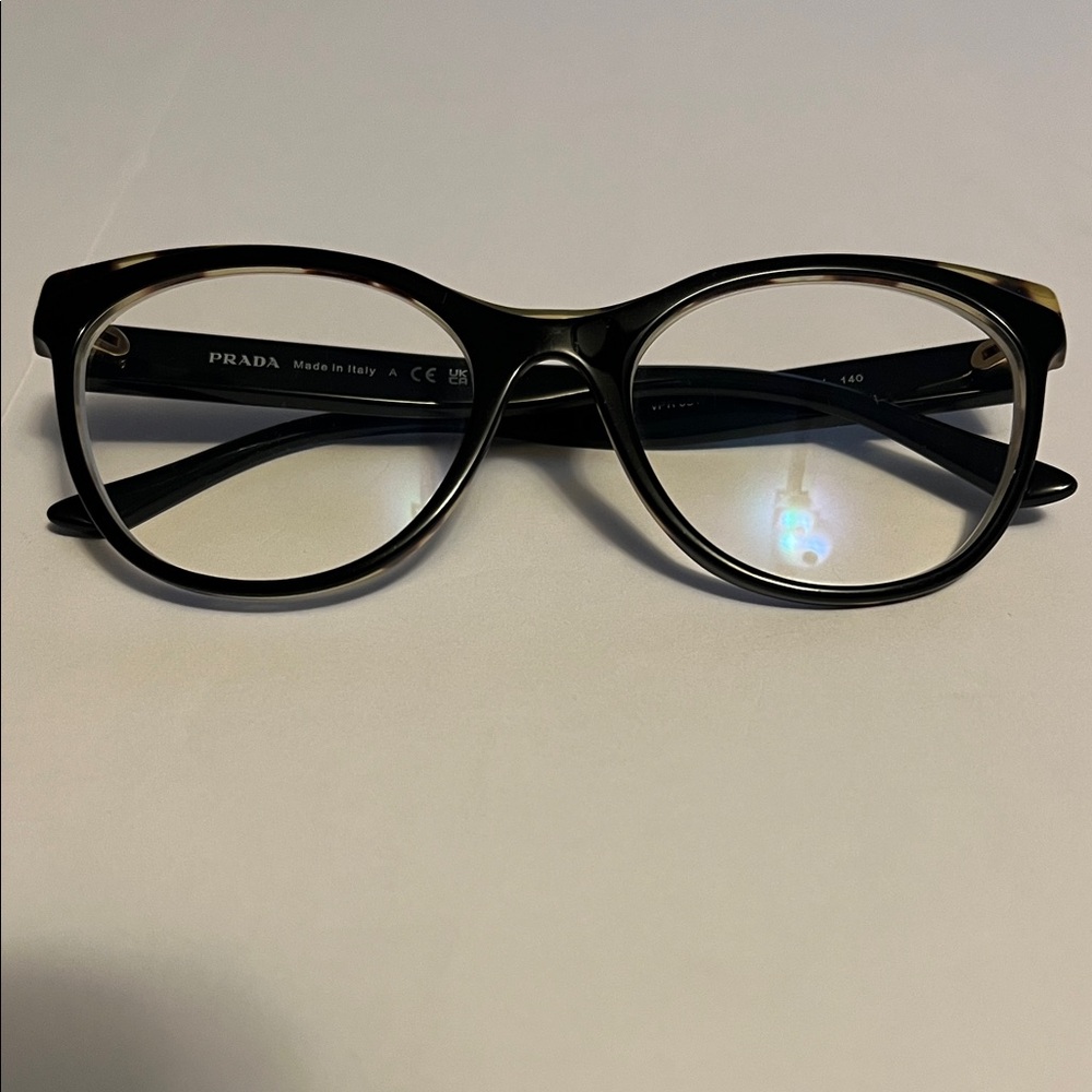 Prada Eyeglasses, Frames Only, VPR 05W-F 389-1O1, 53-19-140, Plastic, Italy EUC - Picture 6 of 10